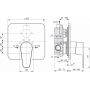 Bateria prysznicowa podtynkowa chrom A7190AA Ideal Standard Cerafine zdj.2