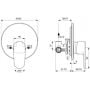 Bateria prysznicowa podtynkowa chrom A7192AA Ideal Standard Cerafine zdj.2