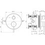 Bateria wannowo-prysznicowa podtynkowa czarna A8568XG Ideal Standard Ceraline zdj.2