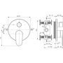 Bateria wannowo-prysznicowa podtynkowa chrom A8573AA Ideal Standard Cerafine zdj.2