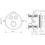 Bateria prysznicowa podtynkowa z termostatem czarna A8579XG Ideal Standard Ceratherm Navigo zdj.2