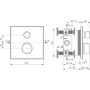Bateria prysznicowa podtynkowa z termostatem czarna A8580XG Ideal Standard Ceratherm Navigo zdj.2