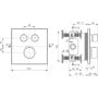 Bateria prysznicowa podtynkowa z termostatem czarna A8581XG Ideal Standard Ceratherm Navigo zdj.2