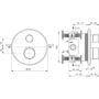 Bateria prysznicowa podtynkowa z termostatem chrom A8582AA Ideal Standard Ceratherm T25 zdj.2