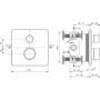 Bateria prysznicowa podtynkowa z termostatem chrom A8586AA Ideal Standard Ceratherm zdj.2