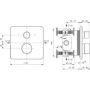 Bateria wannowo-prysznicowa podtynkowa z termostatem chrom A8587AA Ideal Standard Ceratherm zdj.2