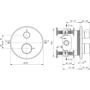 Bateria prysznicowa podtynkowa z termostatem chrom A8592AA Ideal Standard Ceratherm T25 zdj.2