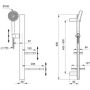 Zestaw prysznicowy ścienny BD586BR Ideal Standard Idealrain Alu+ zdj.2