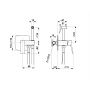 Bateria bidetowa podtynkowa chrom 452951200 KFA Armatura Malaga zdj.2