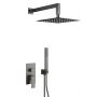 Zestaw prysznicowy podtynkowy z deszczownicą grafitowy 513950161 KFA Armatura Logon Gun Metal Grey zdj.1