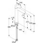 Bateria umywalkowa stojąca chrom 322980575 Kludi X1 zdj.2