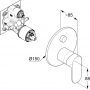 Bateria wannowo-prysznicowa podtynkowa czarna 327593975 Kludi X1 zdj.2