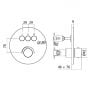 Bateria wannowo-prysznicowa podtynkowa chrom 19043003CR Kronenbach Smart Push zdj.2