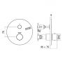 Bateria prysznicowa podtynkowa z termostatem 19044001ES Kronenbach Smart Push zdj.2