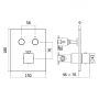 Bateria wannowo-prysznicowa podtynkowa z termostatem 19046002ES Kronenbach Smart Push zdj.2