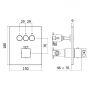 Bateria wannowo-prysznicowa podtynkowa z termostatem 19046003ES Kronenbach Smart Push zdj.2