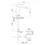 Bateria bidetowa stojąca stal KB100358C15 Kronenbach Quara 3.0 zdj.2