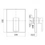 Bateria prysznicowa podtynkowa chrom KB100361C10 Kronenbach Quara 3.0 zdj.2