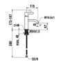 Bateria umywalkowa stojąca chrom H3113310041001 Laufen Kartell zdj.2