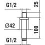 Laufen HF960098462001 ramię sufitowe złoty zdj.2