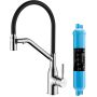 Bateria kuchenna z filtrem stojąca chrom-czarna BC2C778D Laveo Colina 2.0 zdj.1