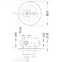 Omnires Armance AM5235CR bateria wannowo-prysznicowa podtynkowa zdj.2