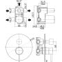 Paffoni Light LIG019NO bateria wannowo-prysznicowa podtynkowa zdj.2