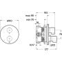 Bateria prysznicowa podtynkowa z termostatem A5A2P18SM0 Roca T-500 zdj.2