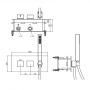 Bateria wannowo-prysznicowa podtynkowa termostatyczna chrom 110245 Sapho Latus zdj.2
