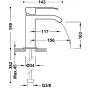 Bateria umywalkowa stojąca złoty 00610101OM Tres Cuadro-Tres zdj.2