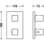 Bateria wannowo-prysznicowa podtynkowa podtynkowa złoty 00625001OM Tres Therm-Box zdj.2