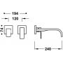 Bateria umywalkowa podtynkowa złota 00630022OM Tres Cuadro-Tres zdj.2