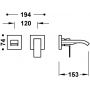 Bateria umywalkowa podtynkowa stal 00630023AC Tres Cuadro zdj.2