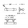 Bateria wannowo-prysznicowa ścienna termostatyczna czarna 19016401NM Tres Over-Wall zdj.2