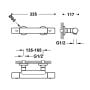 Bateria prysznicowa ścienna z termostatem 19016402VO Tres Over-Wall zdj.2
