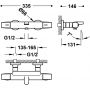 Bateria wannowo-prysznicowa ścienna termostatyczna 19017404OPM Tres Over-Wall zdj.2