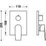Bateria wannowo-prysznicowa podtynkowa czarna 21128110KMB Tres Rapid Box zdj.2
