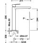Bateria umywalkowa stojąca chrom 22180401 Tres Project zdj.2