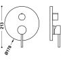 Bateria wannowo-prysznicowa podtynkowa 26228110AC Tres Study zdj.2