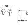 Tres Study Exclusive 26230021KMB bateria umywalkowa podtynkowa czarna zdj.2