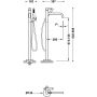 Bateria wannowo-prysznicowa wolnostojąca złota 26247005OR Tres Study zdj.2