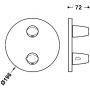 Tres Therm-Box 28125001NM bateria wannowo-prysznicowa podtynkowa podtynkowa czarny zdj.2