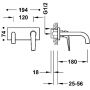 Tres Fuji 28130003AC bateria umywalkowa podtynkowa stal zdj.2