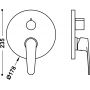 Bateria wannowo-prysznicowa podtynkowa 20428101 Tres Flat-Tres zdj.2