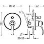 Bateria wannowo-prysznicowa podtynkowa 24218001 Tres Monoclasic zdj.2