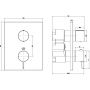 Bateria wannowo-prysznicowa podtynkowa podtynkowa czarny TVS127002000K5 Villeroy & Boch Conum zdj.2