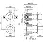 Bateria prysznicowa podtynkowa z termostatem chrom ZPA806 Zucchetti Pan S zdj.2