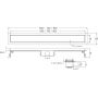 Odpływ prysznicowy 80 cm CERAMICSTEELDRAIN80 Bravat Ceramic Steel zdj.2