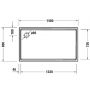 Brodzik prostokątny 140x80 cm biały 720236000000001 Duravit Starck Slimline zdj.2