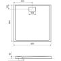Brodzik prostokątny 90x80 cm biały BREX1203080090WHN Excellent Zero zdj.2
